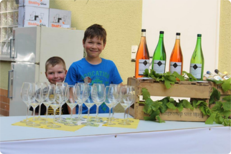 Weinflaschen Silvaner, Müller und Portugieser